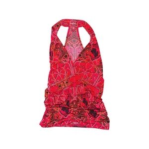 Apple Bottoms Pink-Red Printed Halter Tank